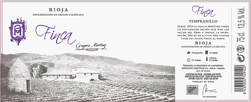 Грегорио Мартинез, Риоха, Финка Темпранильо