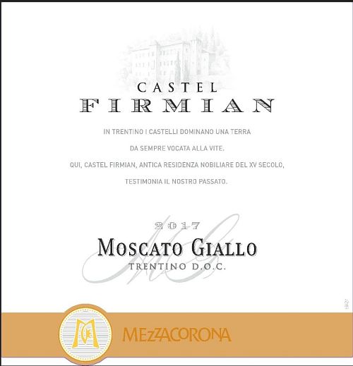 Москато Джалло Кастель Фирмиан, Трентино